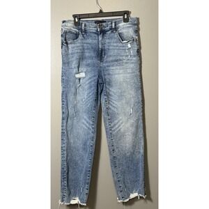 Kendall + Kylie Jeans Womens 13/31 Blue Light Wash High Rise Slim Straight
